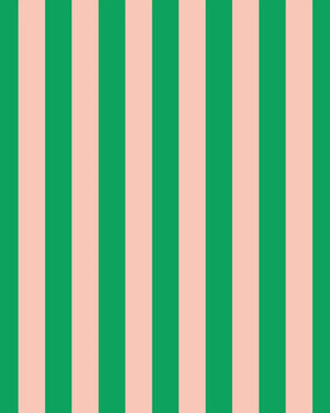 Geschenktüte Stripes Grass Green Soft Pink mit Boden (5er-Pack)
