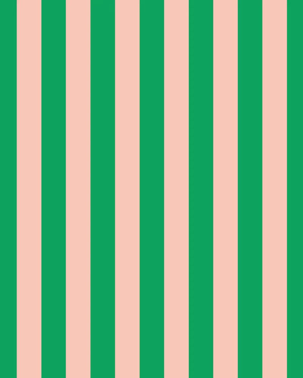 Geschenktüte Stripes Grass Green Soft Pink mit Boden (5er-Pack)