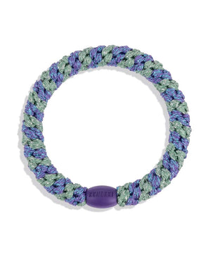 Kknekki Haargummi Purple Green Glitter Stripe