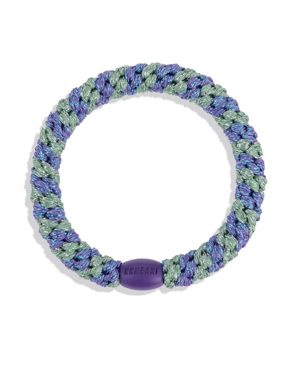 Kknekki Haargummi Purple Green Glitter Stripe
