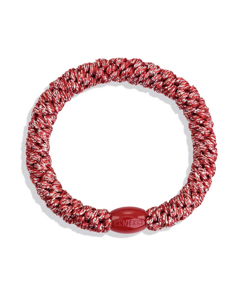Kknekki Haargummi Red Silver Glitter