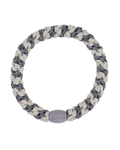 Kknekki Haargummi Silver Grey Stripe