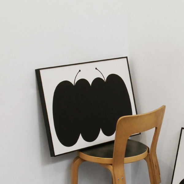 Double Apple Black Siebdruck Poster (50x70cm)