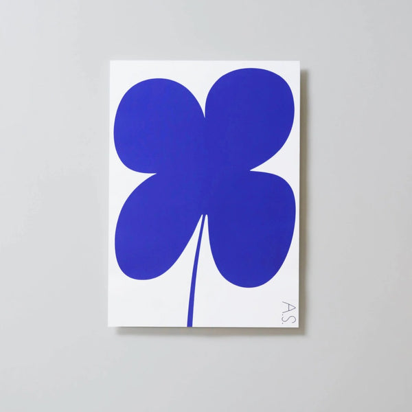 Flower Blue Siebdruck Poster (50x70cm)