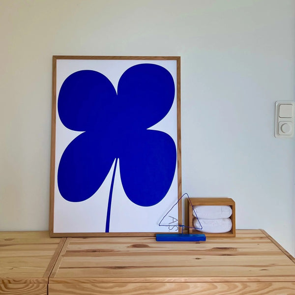 Flower Blue Siebdruck Poster (50x70cm)