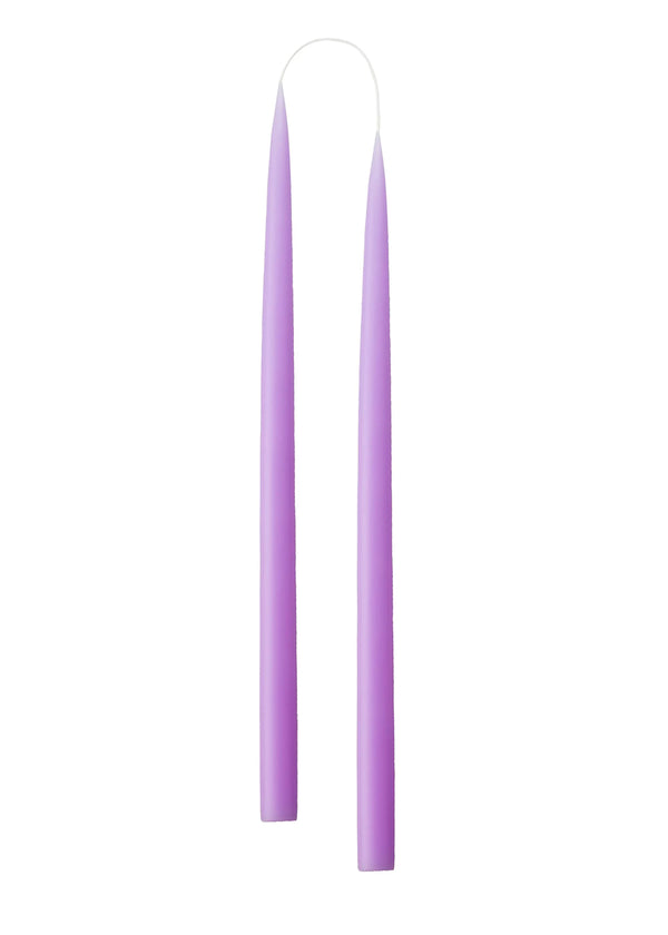 Hand Dipped Candle Pastel Purple H35cm (2er Set)