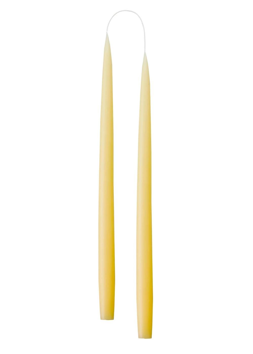 Hand Dipped Candle Pastel Yellow H35cm (2er Set)