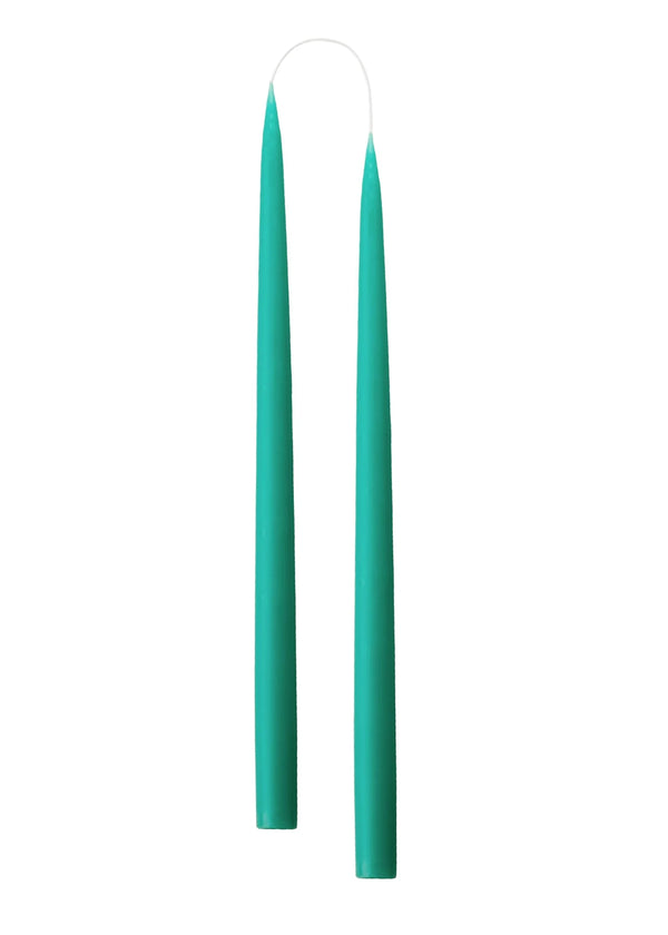 Hand Dipped Candle Turquoise H35cm (2er Set)