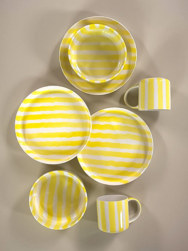 Becher Stripes Spiaggia Yellow