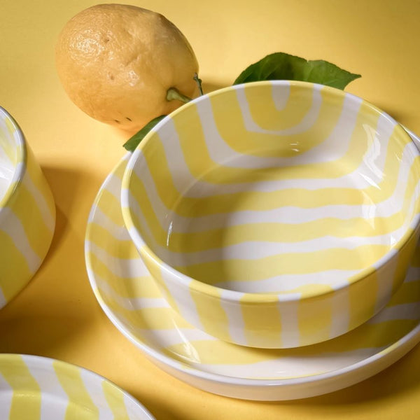 Schale Stripes Spiaggia Yellow