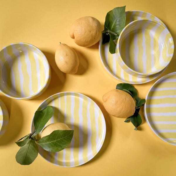 Schale Stripes Spiaggia Yellow