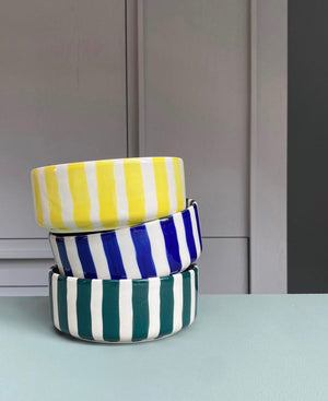 Schale Stripes Spiaggia Yellow