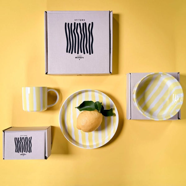 Schale Stripes Spiaggia Yellow