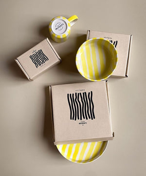 Schale Stripes Spiaggia Yellow