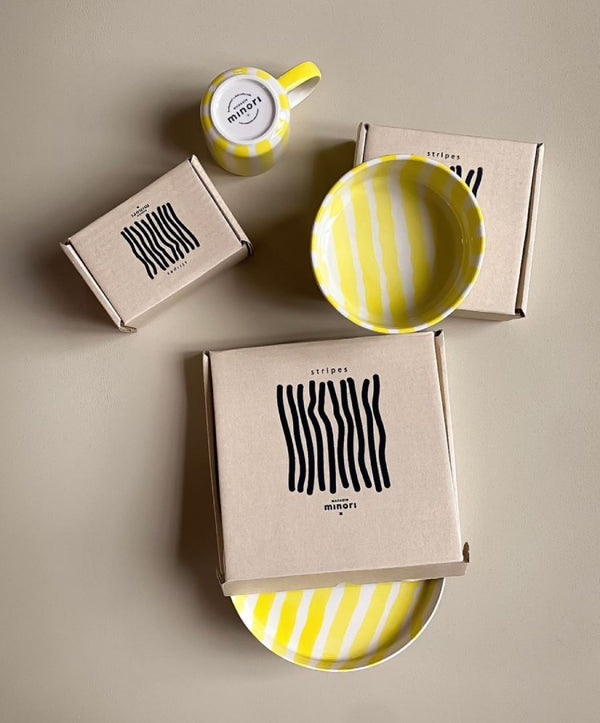 Schale Stripes Spiaggia Yellow