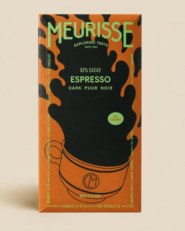Meurisse Dunkle Schokolade (63%) mit Espresso - 100g