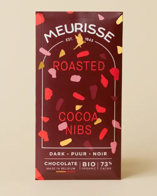 Meurisse Dunkle Schokolade (73%) mit gerösteten Kakaonibs - 100g