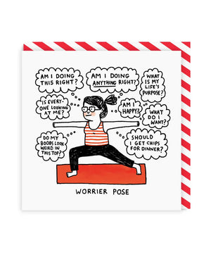 Gemma Correll Warrier Pose Square Klappkarte