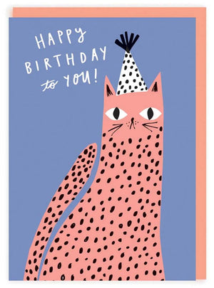 Pink Leopard Birthday Klappkarte