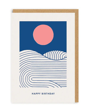 Sun and Sea Birthday Klappkarte