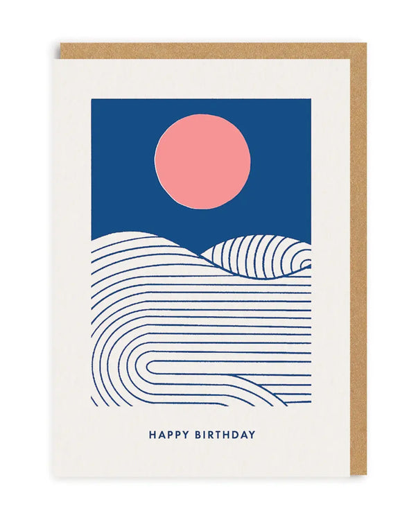 Sun and Sea Birthday Klappkarte