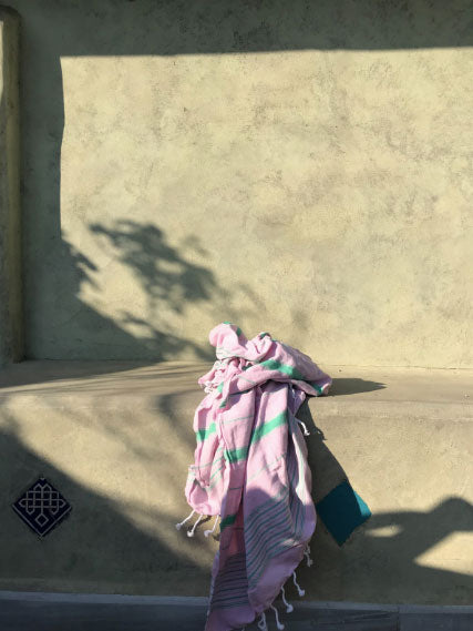 Ottomania - Hamamtuch Ege Pink Jade Green