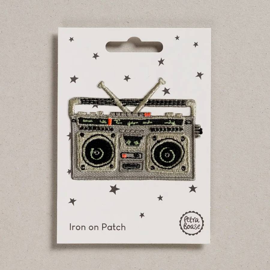 Boom Box  Aufnäher (zum Aufbügeln)