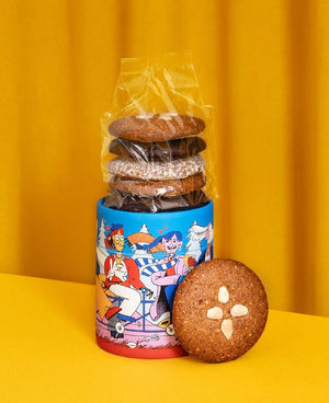 Lebkuchen Dose Ollie Silvester mit 5 gemischten veganen Elisen
