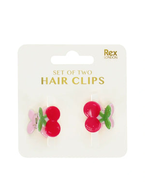 Haarklammern 2er Set Kirschen Mini Rex London