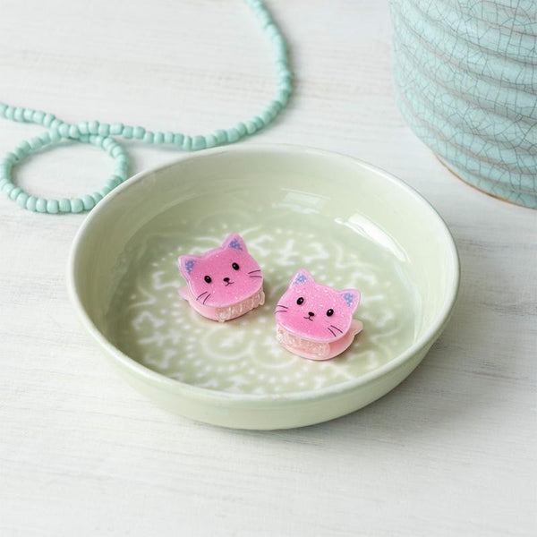 Pink Cat Mini-Haarklammern 2er Set