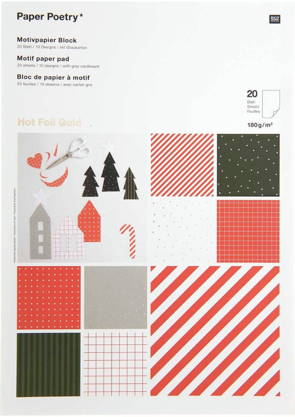 Motivpapierblock I love Christmas
