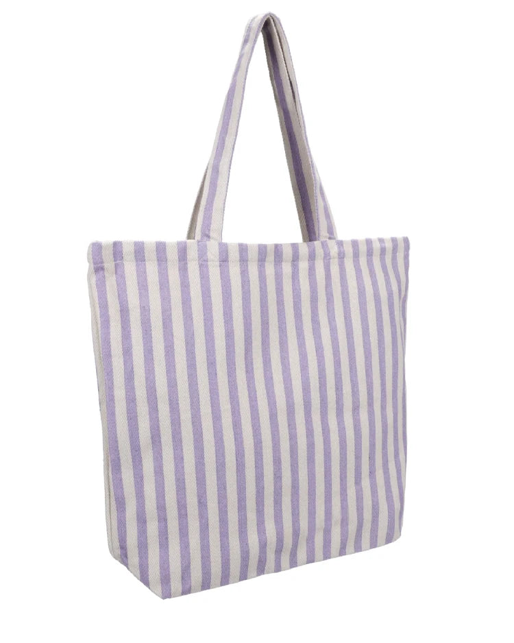 Shopper Natural Lilac Stripes