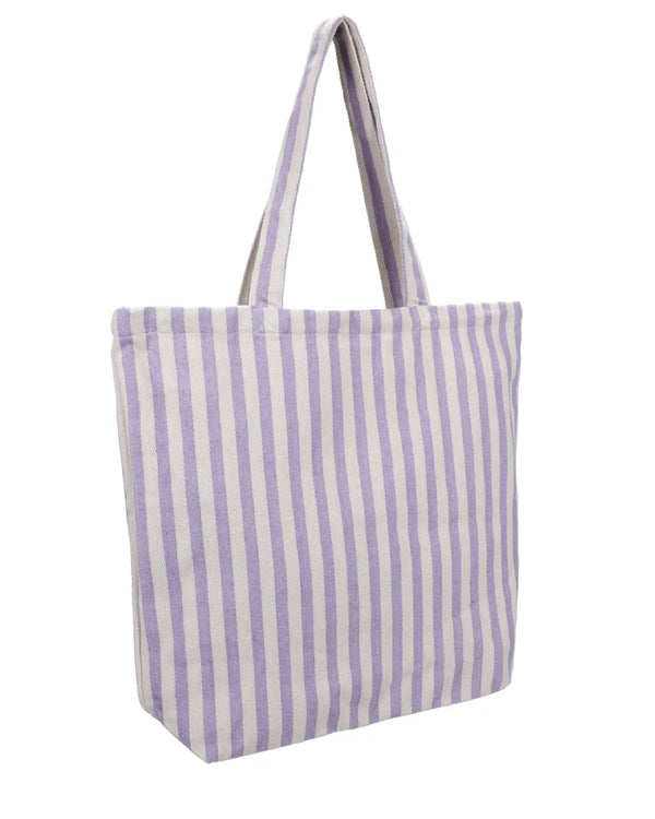 Shopper Natural Lilac Stripes