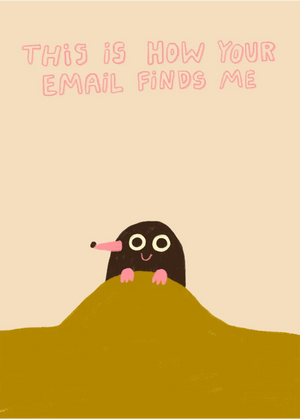 Slinga - How Your Email Finds Me Postkarte