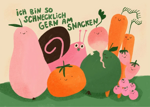 Slinga - Schnecklich gerne Snacken Postkarte
