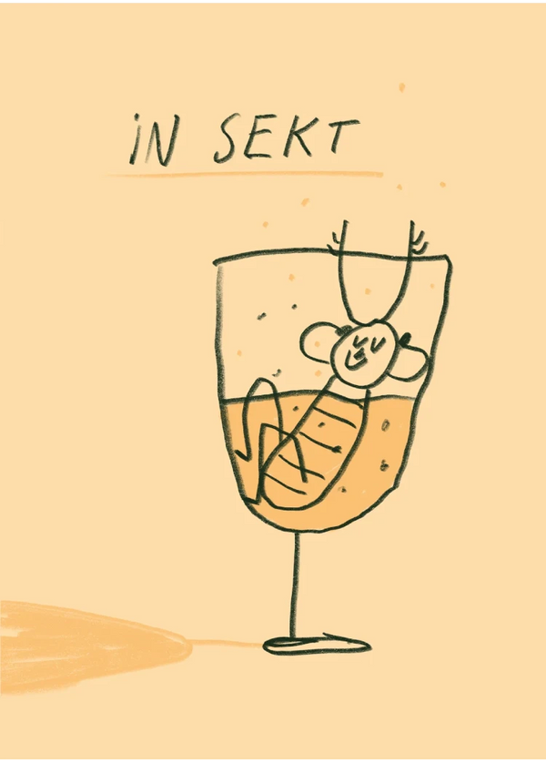 Slinga - In Sekt Postkarte