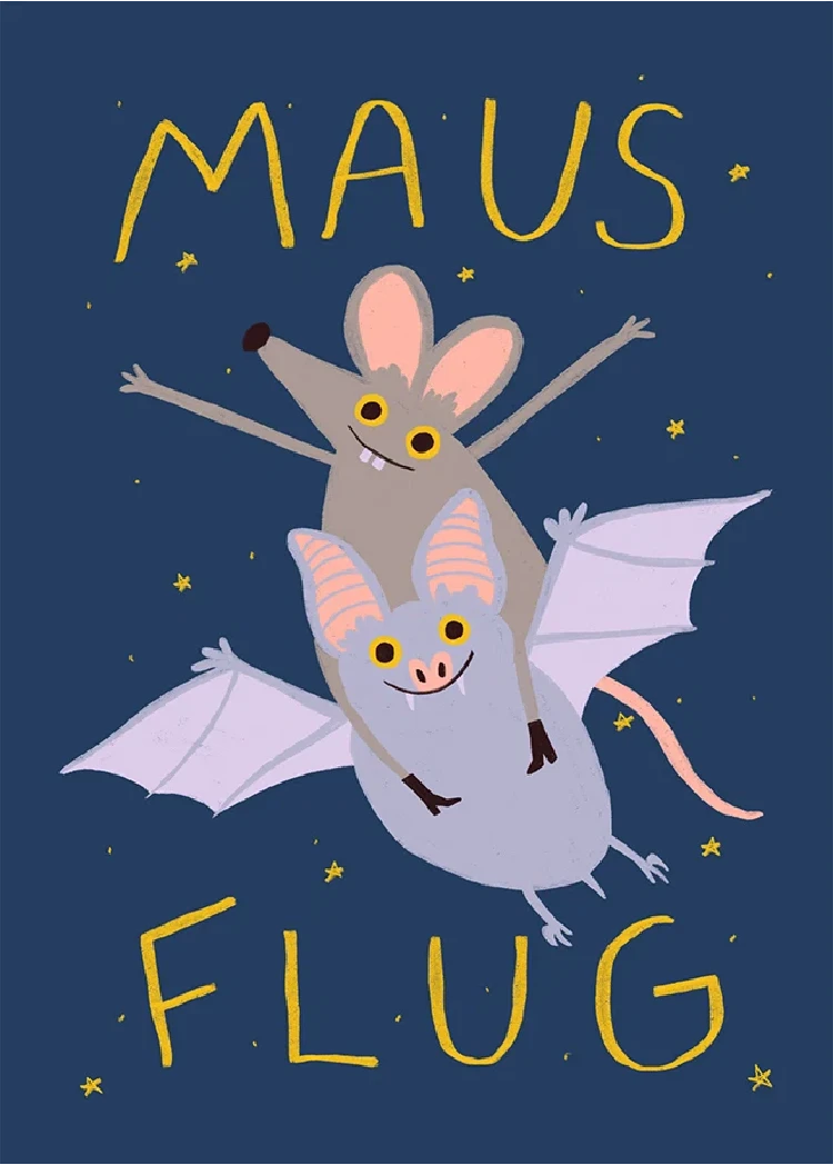 Slinga - Mausflug Fledermäuse Postkarte