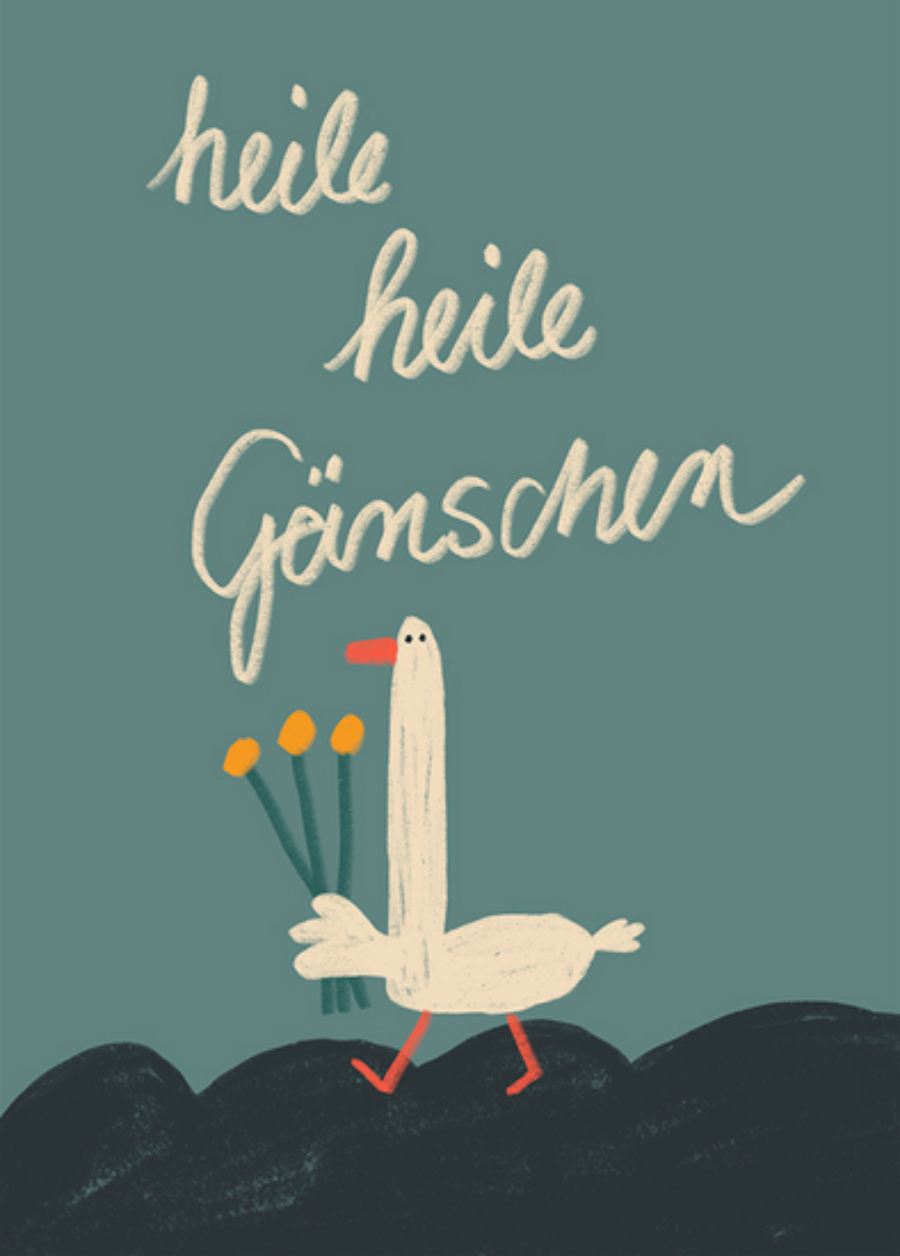 Heile Heile Gänschen Postkarte