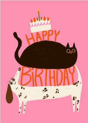 Birthday Tiere Postkarte