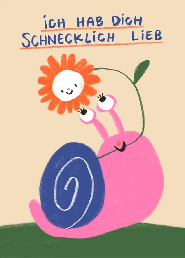 Slinga - Schnecklich lieb Postkarte