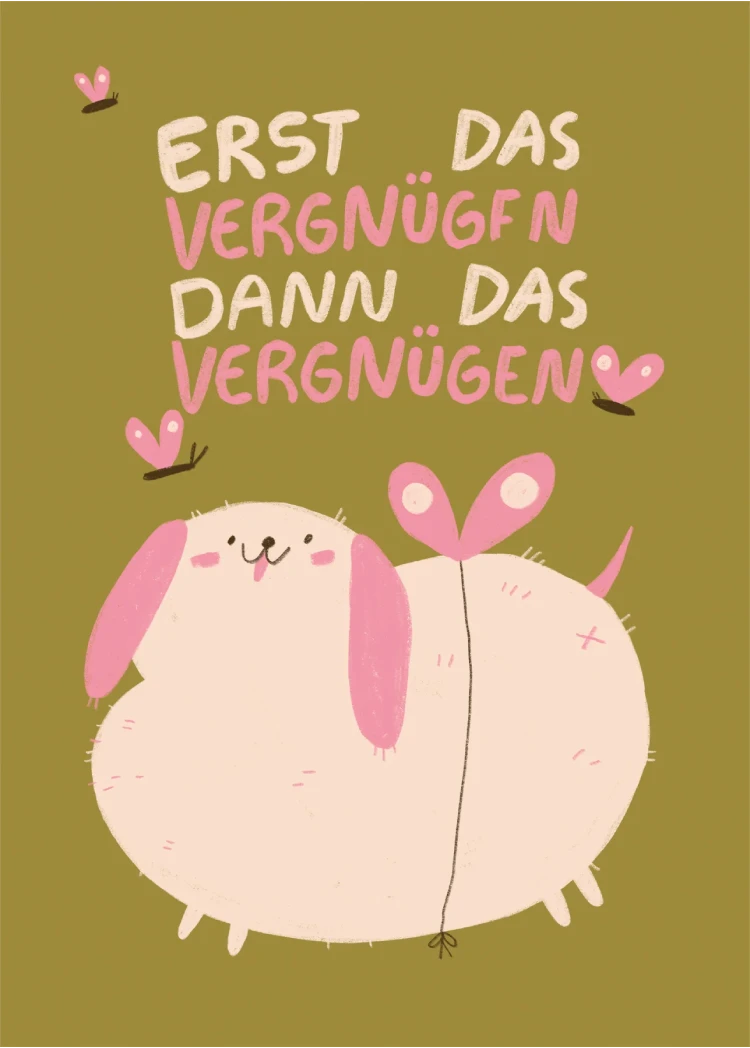 Slinga - Erst das Vergnügen Postkarte