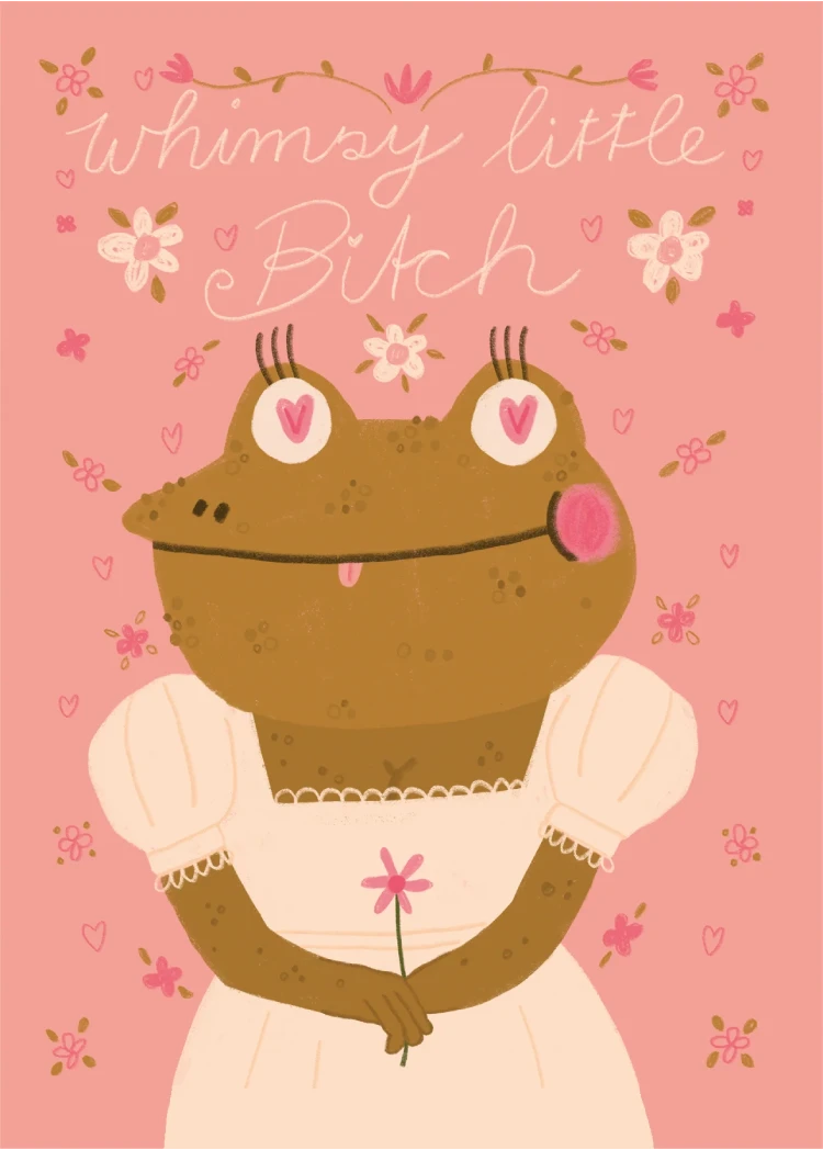 Slinga - Whimsy Little Bitch Postkarte