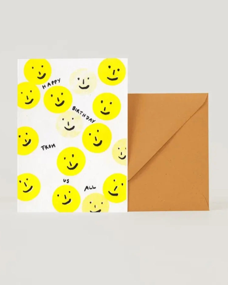 Happy Birthday Smileys Klappkarte