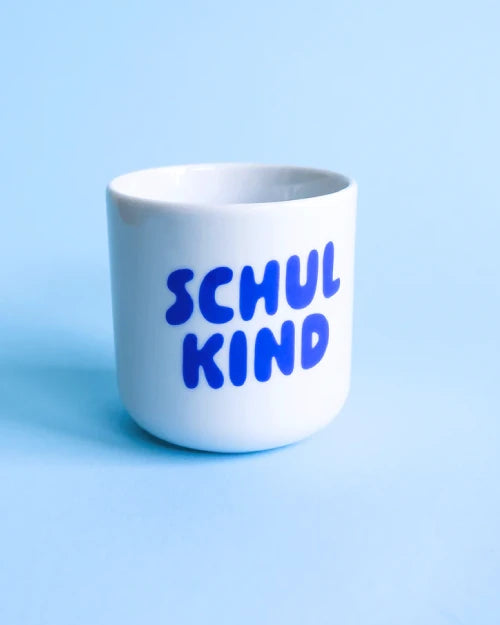 Schulkind Becher Blau