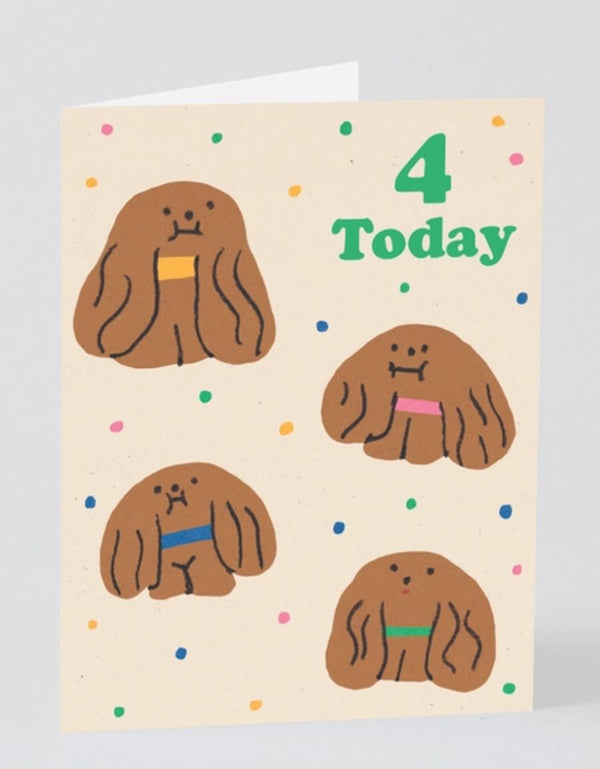 4 Today Birthday Kids Klappkarte