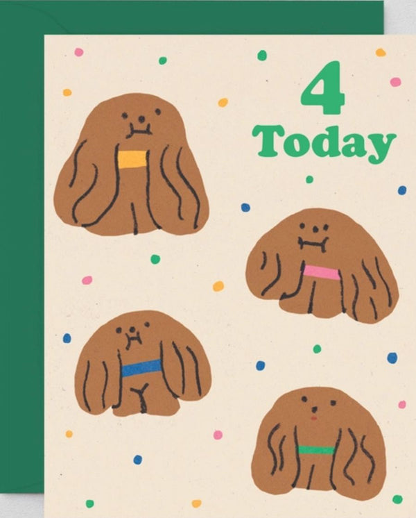 4 Today Birthday Kids Klappkarte