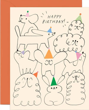 Happy Birthday Animal Stack Klappkarte