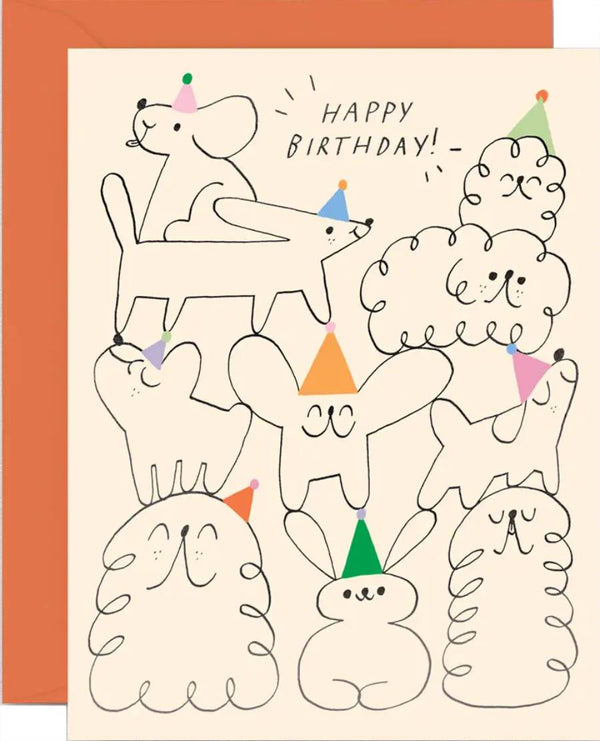 Happy Birthday Animal Stack Klappkarte