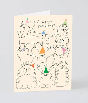 Happy Birthday Animal Stack Klappkarte