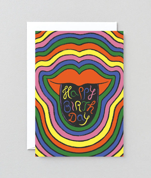 Wrap Happy Birthday Lips Klappkarte